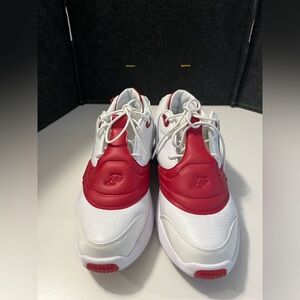Reebok Answer White Red Sneakers Size 8.5